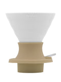 Photo of HARIO V60-02 SWITCH Immersion Dripper (200ml/6.76oz) (Ceramic) ( Jasmine White ) [ HARIO ] [ Steep and Release Brewers ]