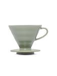 Photo of HARIO V60-02 Dripper (Ceramic) ( Oil Green ) [ HARIO ] [ Pourover Brewers ]