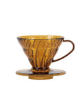 Photo of HARIO V60-01 Dripper (Plastic) ( Amber ) [ HARIO ] [ Pourover Brewers ]
