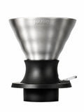 Photo of HARIO V60-02 SWITCH Immersion Dripper (200ml/6.76oz) (Stainless Steel) ( Stainless Steel ) [ HARIO ] [ Steep and Release Brewers ]