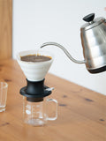 Photo of HARIO V60-02 SWITCH Immersion Dripper (200ml/6.76oz) (Ceramic) (White) ( ) [ HARIO ] [ Steep and Release Brewers ]