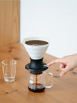 Photo of HARIO V60-02 SWITCH Immersion Dripper (200ml/6.76oz) (Ceramic) (White) ( ) [ HARIO ] [ Steep and Release Brewers ]