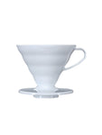 Photo of HARIO V60-02 Dripper (Plastic) ( White Standard (JP EN) ) [ HARIO ] [ Pourover Brewers ]