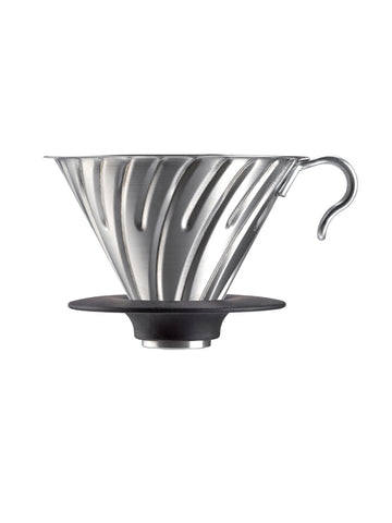Photo of HARIO V60-02 Metal Dripper (Silver) ( Default Title ) [ HARIO ] [ Pourover Brewers ]