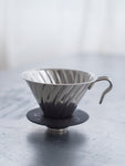 Photo of HARIO V60-02 Metal Dripper (Silver) ( ) [ HARIO ] [ Pourover Brewers ]