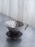 Photo of HARIO V60-02 Metal Dripper (Silver) ( ) [ HARIO ] [ Pourover Brewers ]