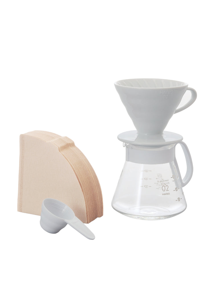 HARIO V60-02 Ceramic Dripper Set (White) – Hario Canada